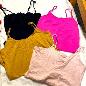 4 everyday basic spaghetti strap tops